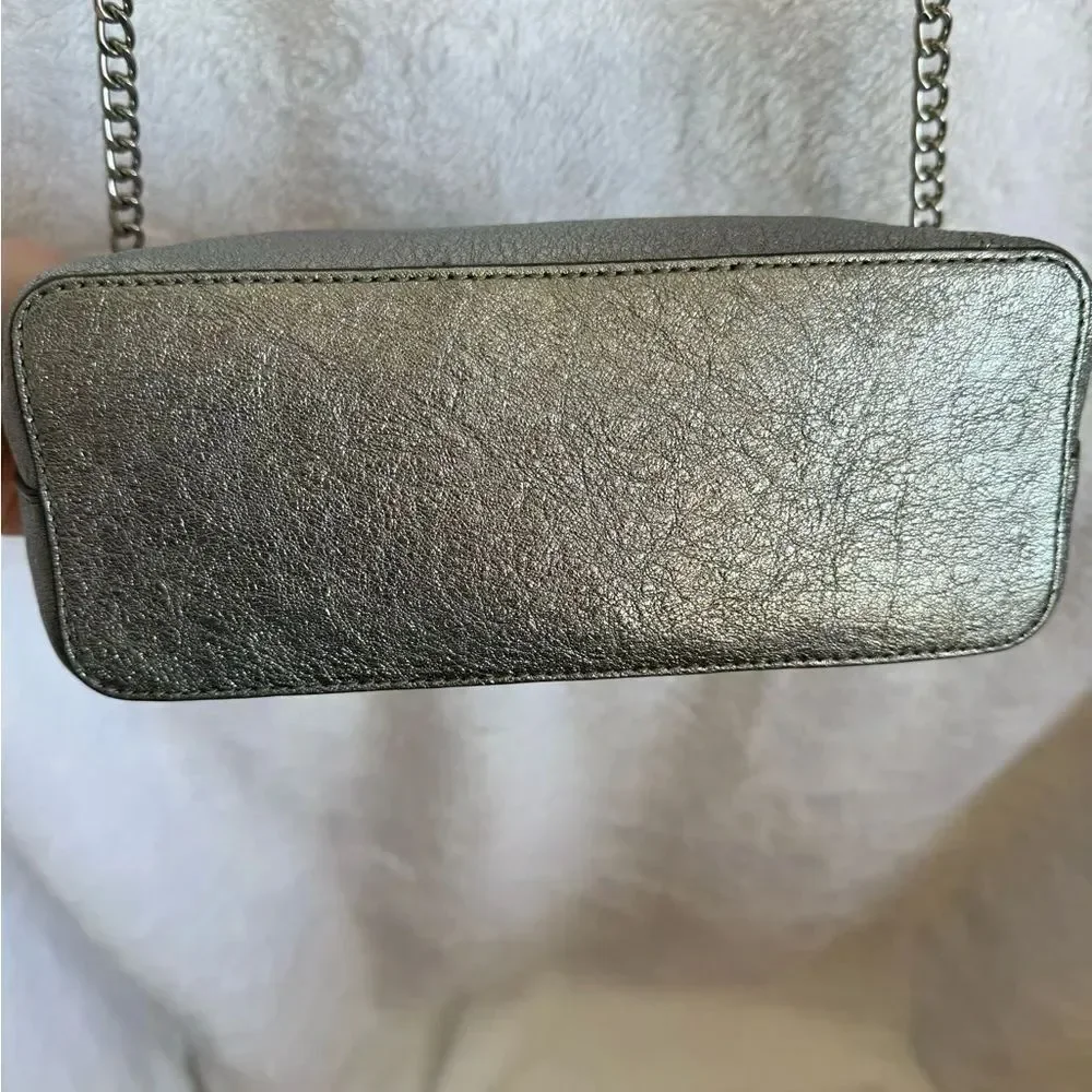 Michael Kors Silver Metallic Crossbody Bag